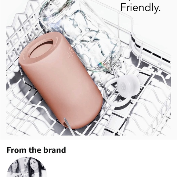 bkr Gramercy 16 OZ Turquoise Glass & Silicone Sleeve Water Bottle - Picture 9 of 9